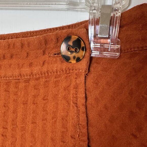 Urban Outfitters Orange Gingham Wrap Pleated Mini Skirt Women's Small-Petite - Picture 8 of 15